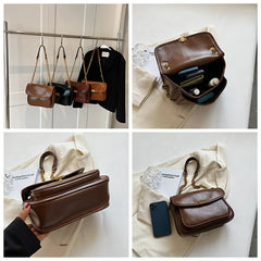Winter Shoulder Bag High Leather Handbags Large Capacity Shopper Bag