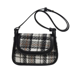 Woolen Women's Shoulder Bag Crossbody Saddle Handbag