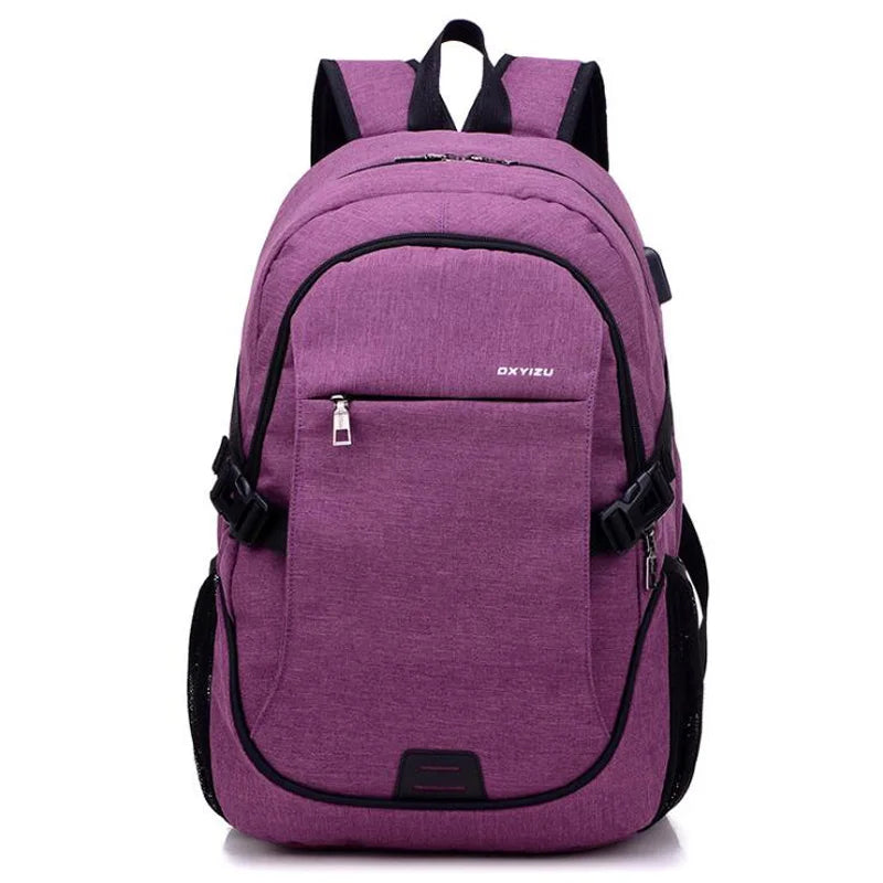 USB Charge Oxford Backpack Laptop Bag for Teenagers Men Women
