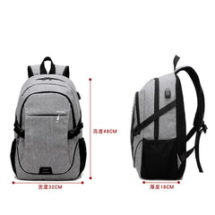 USB Charge Oxford Backpack Laptop Bag for Teenagers Men Women