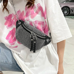 Diamond Studded Women's Fanny Pack Belt Bag