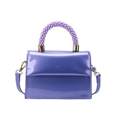 Bright Leather Small Clutch Bag Women's Shoulder Handbag