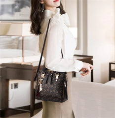 Luxuny Crossbody Handbag Soft PU Leather Womens Shoulder Bag Purse Tote
