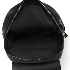 Soft Leather Waterproof Bagpack Preppy Style Student Bags