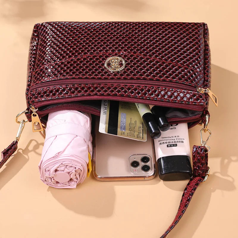 PU Leather Clutch Bags for Women High Capacity Crossbody Evening Bag