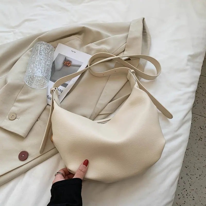 Soft Leather Shoulder Bag Vintage Crossbody Bags Women Bag Casual Sac