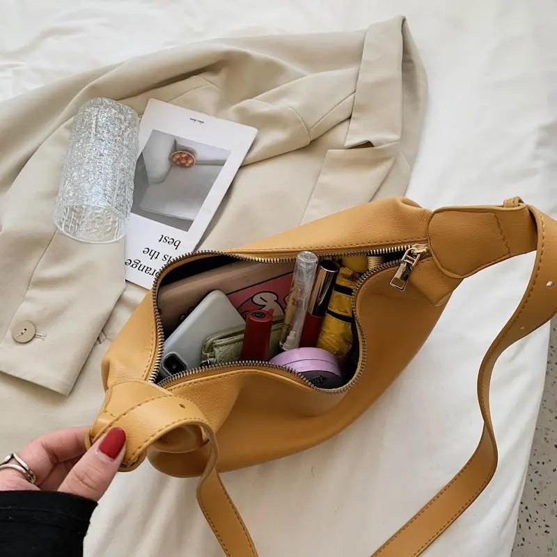 Soft Leather Shoulder Bag Vintage Crossbody Bags Women Bag Casual Sac