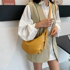 Soft Leather Shoulder Bag Vintage Crossbody Bags Women Bag Casual Sac