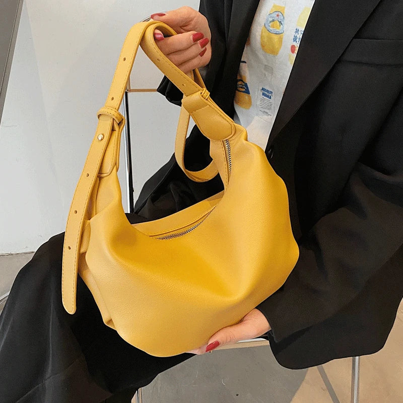 Soft Leather Shoulder Bag Vintage Crossbody Bags Women Bag Casual Sac
