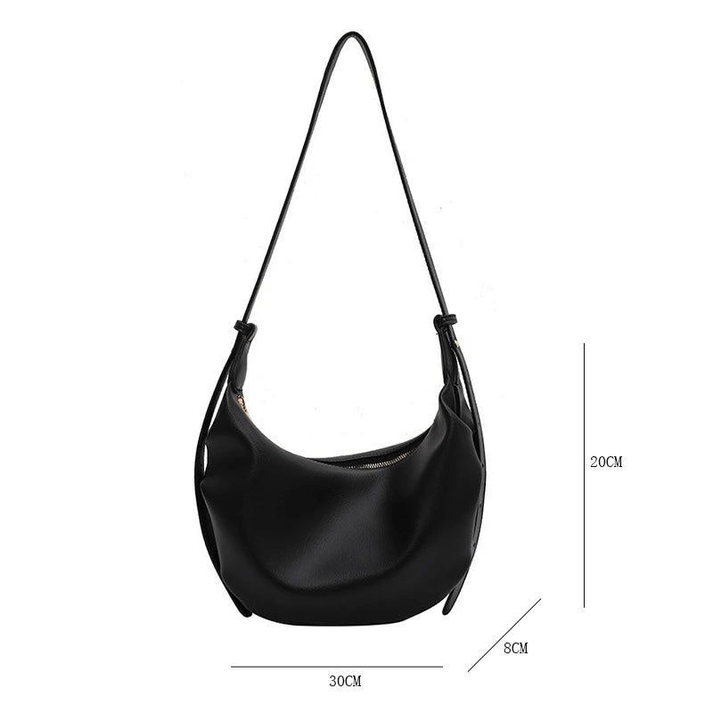 Soft Leather Shoulder Bag Vintage Crossbody Bags Women Bag Casual Sac