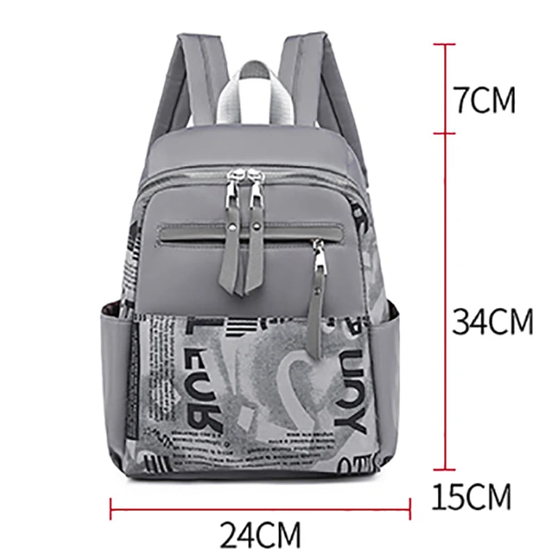Women's Oxford Cloth Waterproof School Backpack