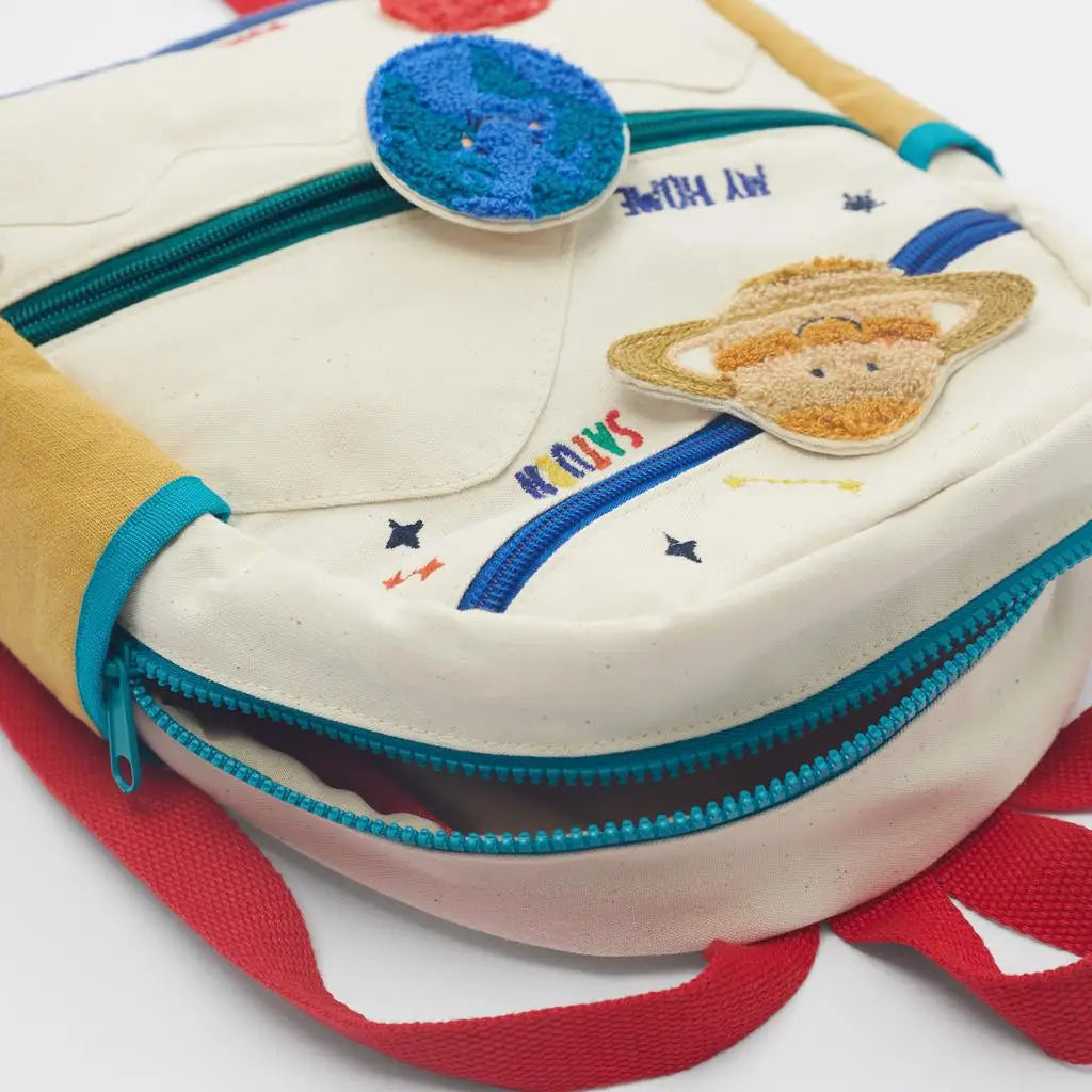 Canvas Backpacks for Kids Patchwork School Bags for Girls and Boys