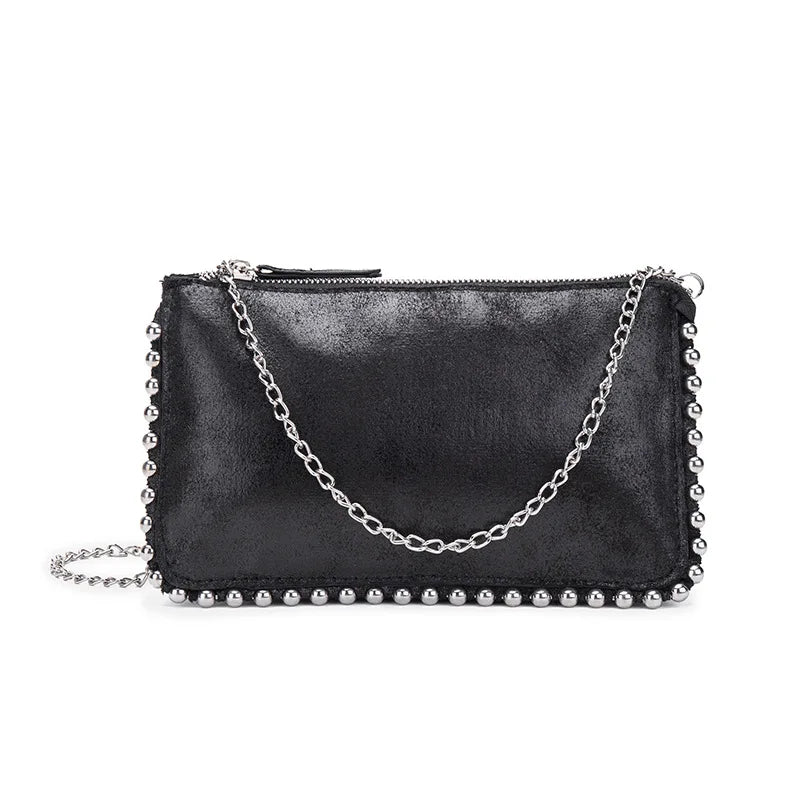 Rivat Shoulder Bag Beading Crossbody Mini Flap Phone Purses Handbags Tote