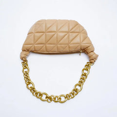 Thick Chains Hobos Shoulder Bags Women Handbags Lingge Lady Bag Small Tote