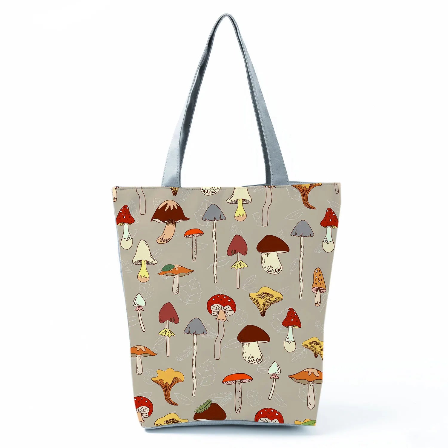Mushroom Printed Handbag Women Eco Reusable High Capacity Shopping Bag