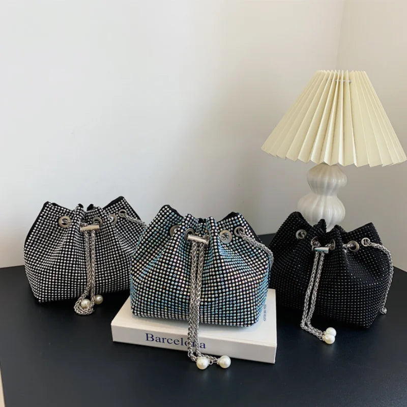 Bright Diamond Bucket Bag for Women Tote Bags