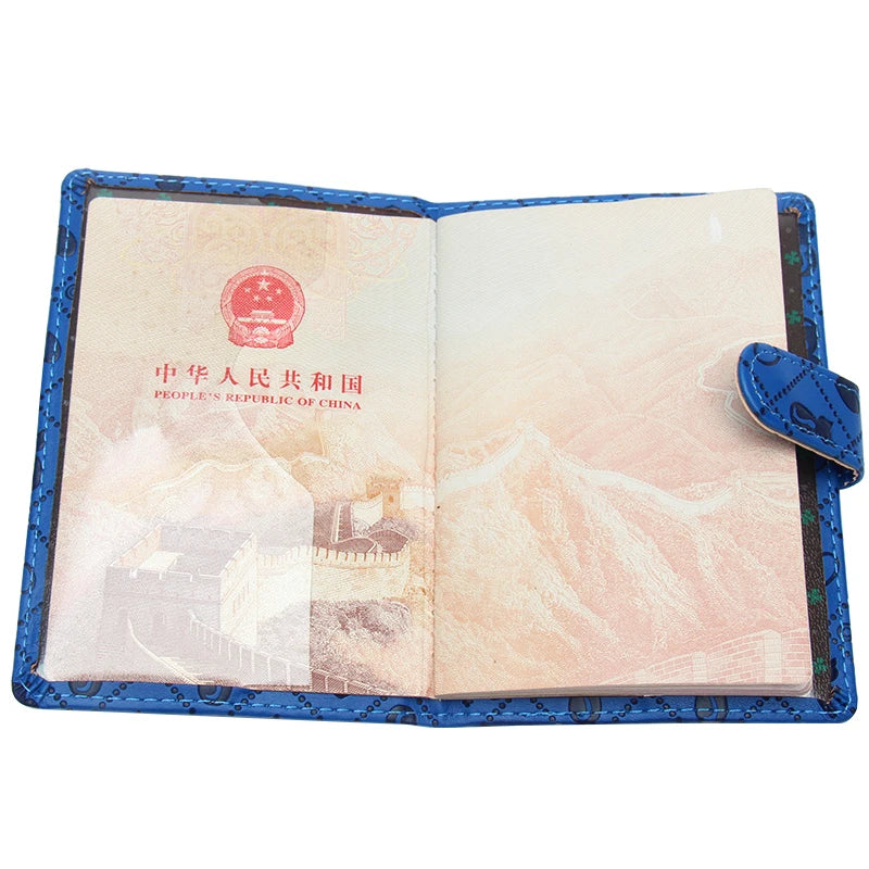 Persian Cat Passport Holder Leather Embossed Candy Ticket Holder
