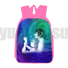 Bungou Stray Dogs Dazai Backpack 12 Inch 3D Anime Children's Pink School Bag