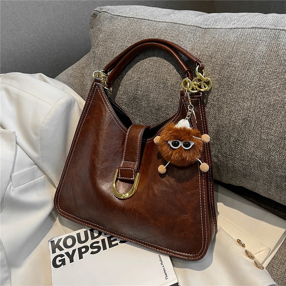 Vintage Underarm Shoulder Bags for Women - Large Capacity Handbags