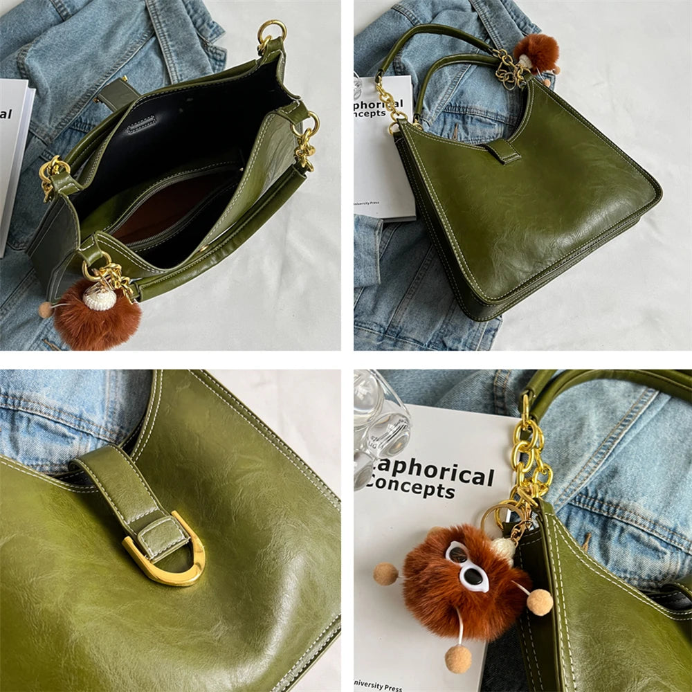 Vintage Underarm Shoulder Bags for Women - Large Capacity Handbags
