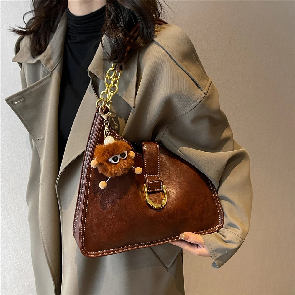 Vintage Underarm Shoulder Bags for Women - Large Capacity Handbags