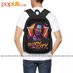 Samurai Backpack Large Capacity Bookbag Art Print Sports Bag