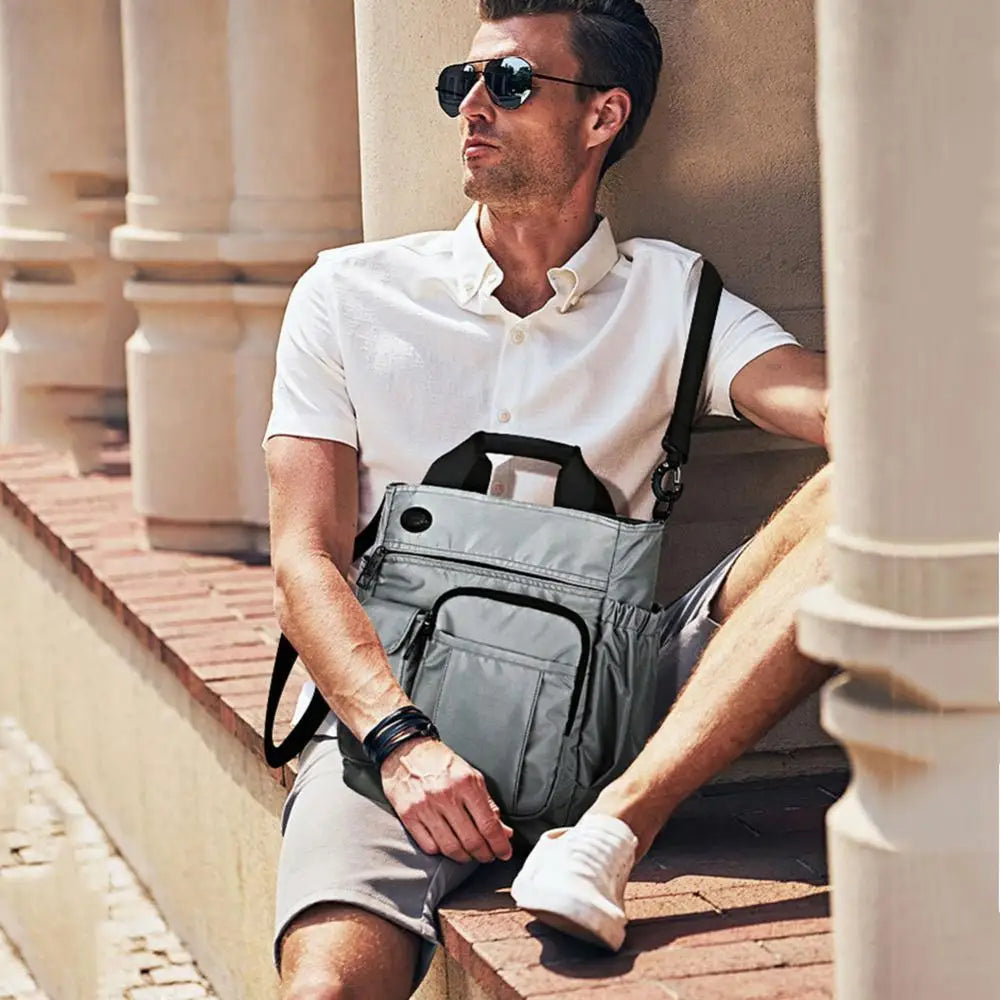 Business Men Pocket Zipper Tote Briefcase Crossbody Shoulder Laptop Bag