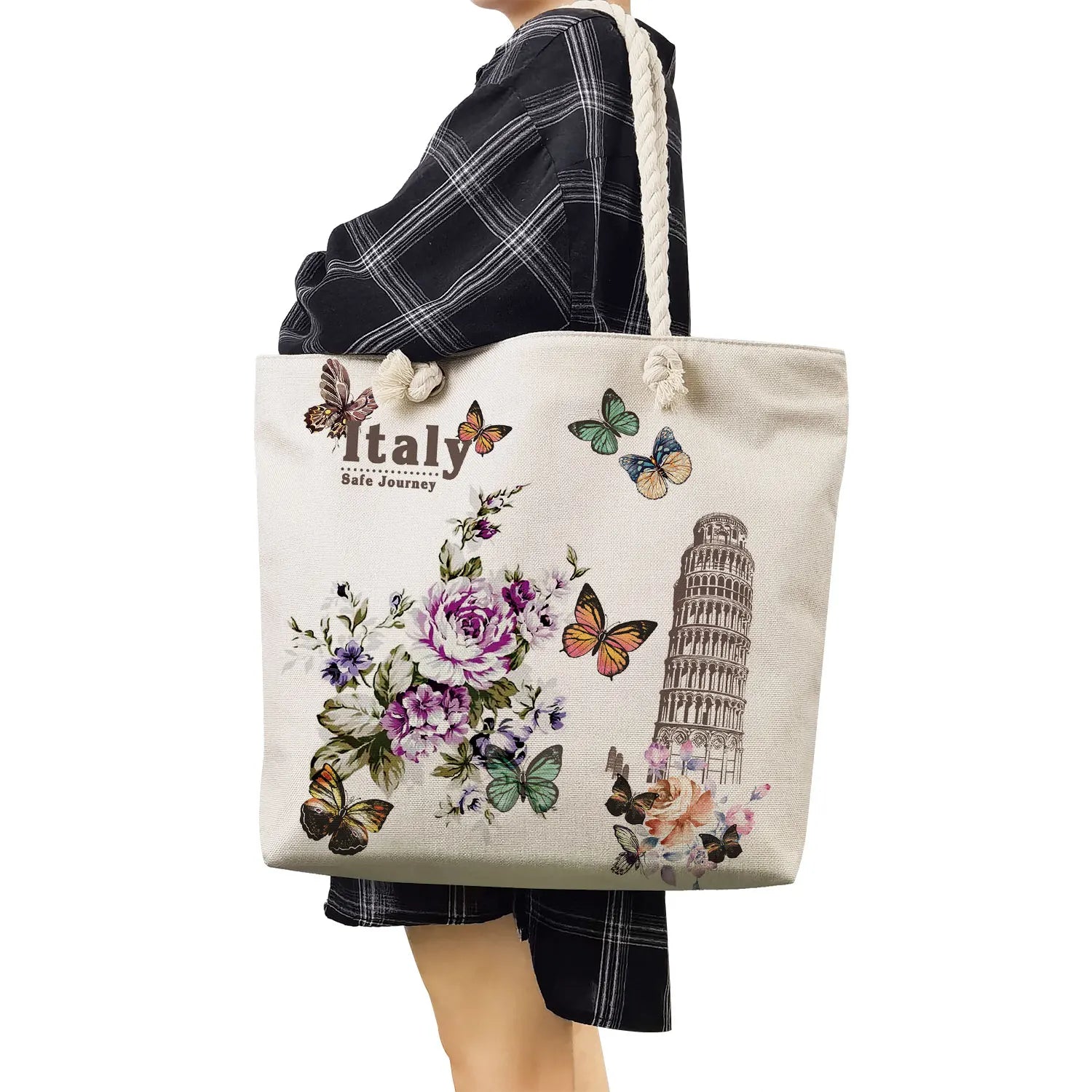Butterfly Collection Print Large Beach Bag