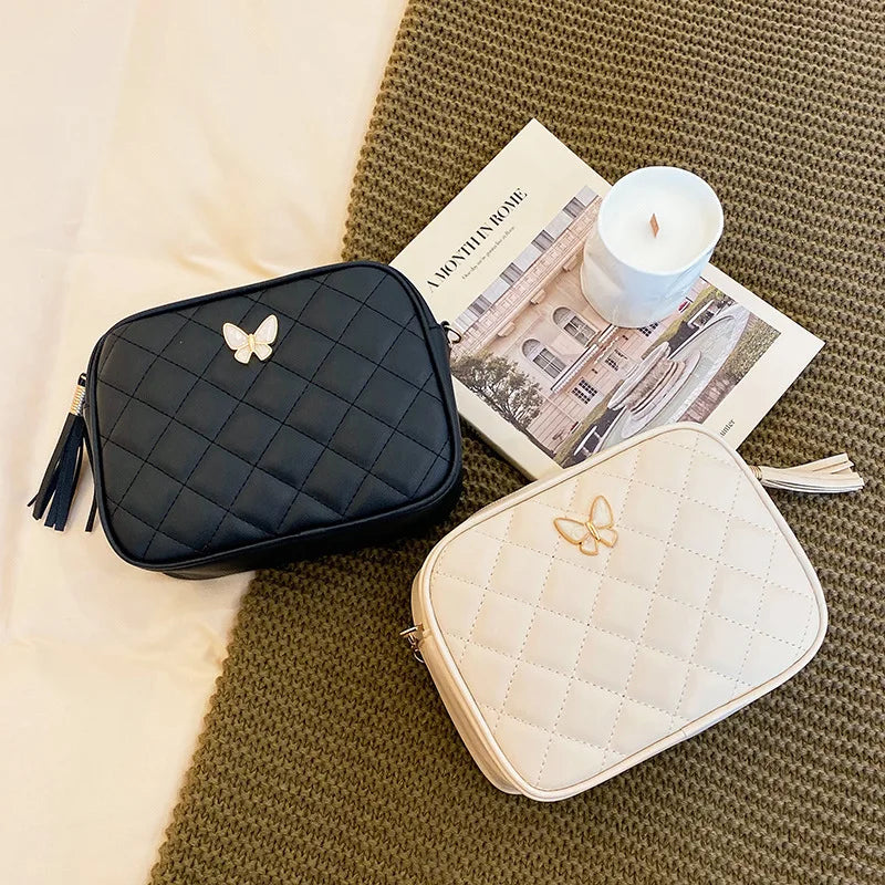 Butterfly Messenger Bags Small Square Bag Leather Women Handbags Women Bags