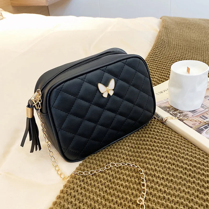 Butterfly Messenger Bags Small Square Bag Leather Women Handbags Women Bags