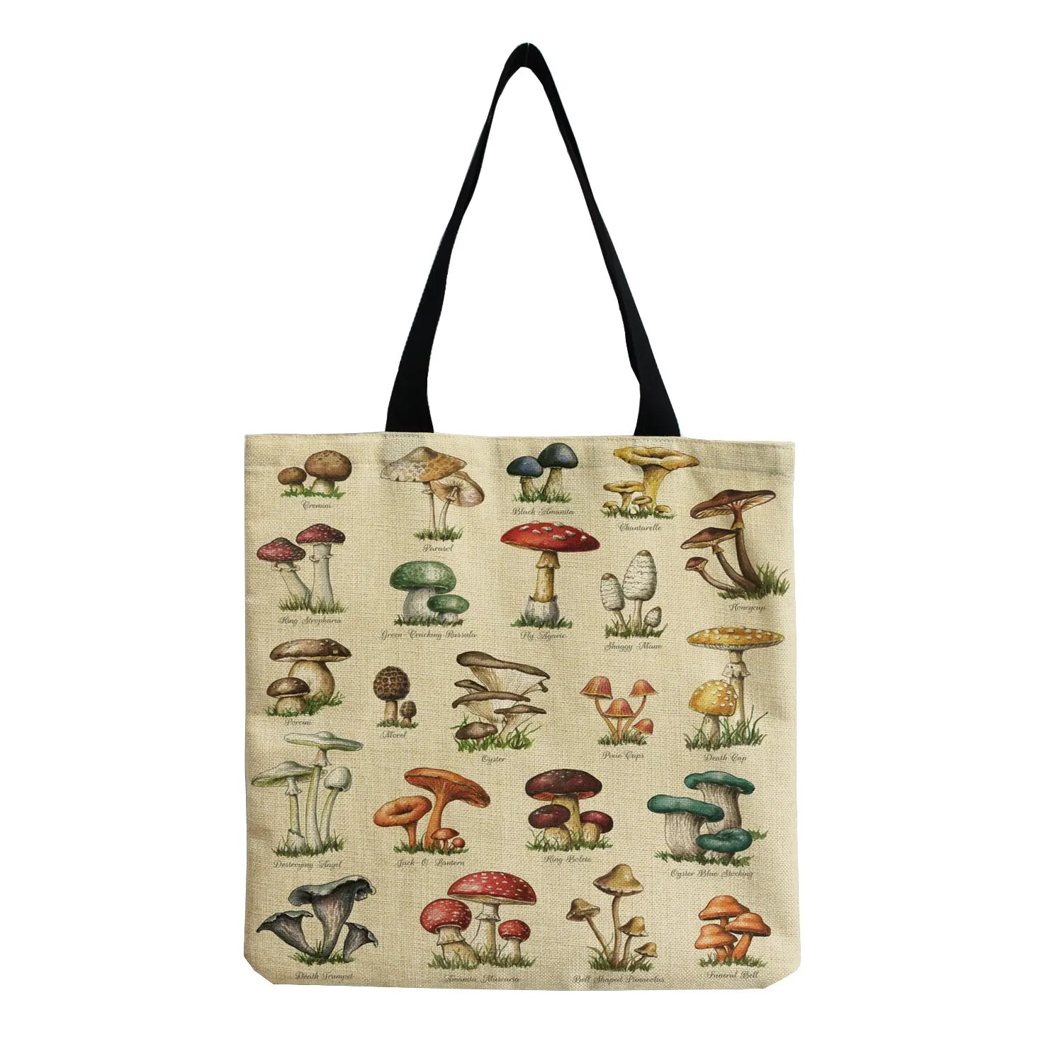 Butterfly Mushroom Ladies Tote Bag Outdoor Eco Friendly Casual Beach Bag