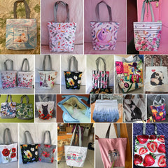 Butterfly Printed Handbag Animal Portable High Capacity Foldable Shopping Bag