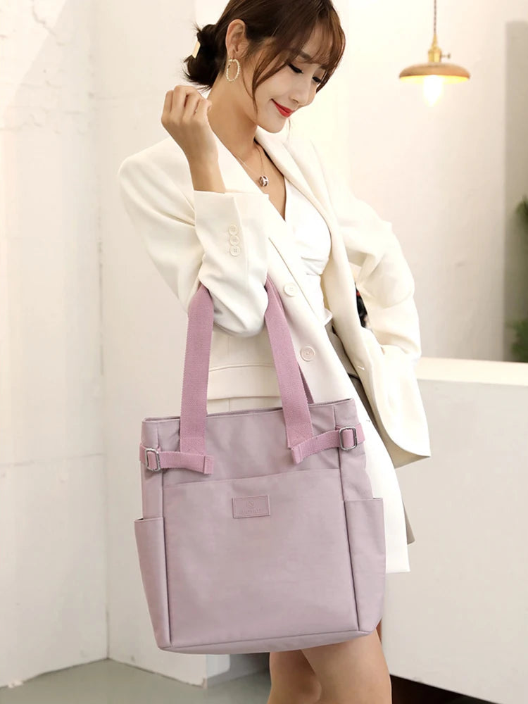 Buylor Canvas Women Shoulder Bag Casual Handbag Lightweight Tote Bag