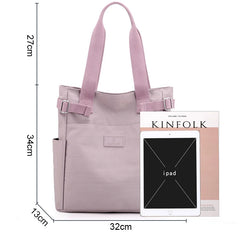 Buylor Canvas Women Shoulder Bag Casual Handbag Lightweight Tote Bag