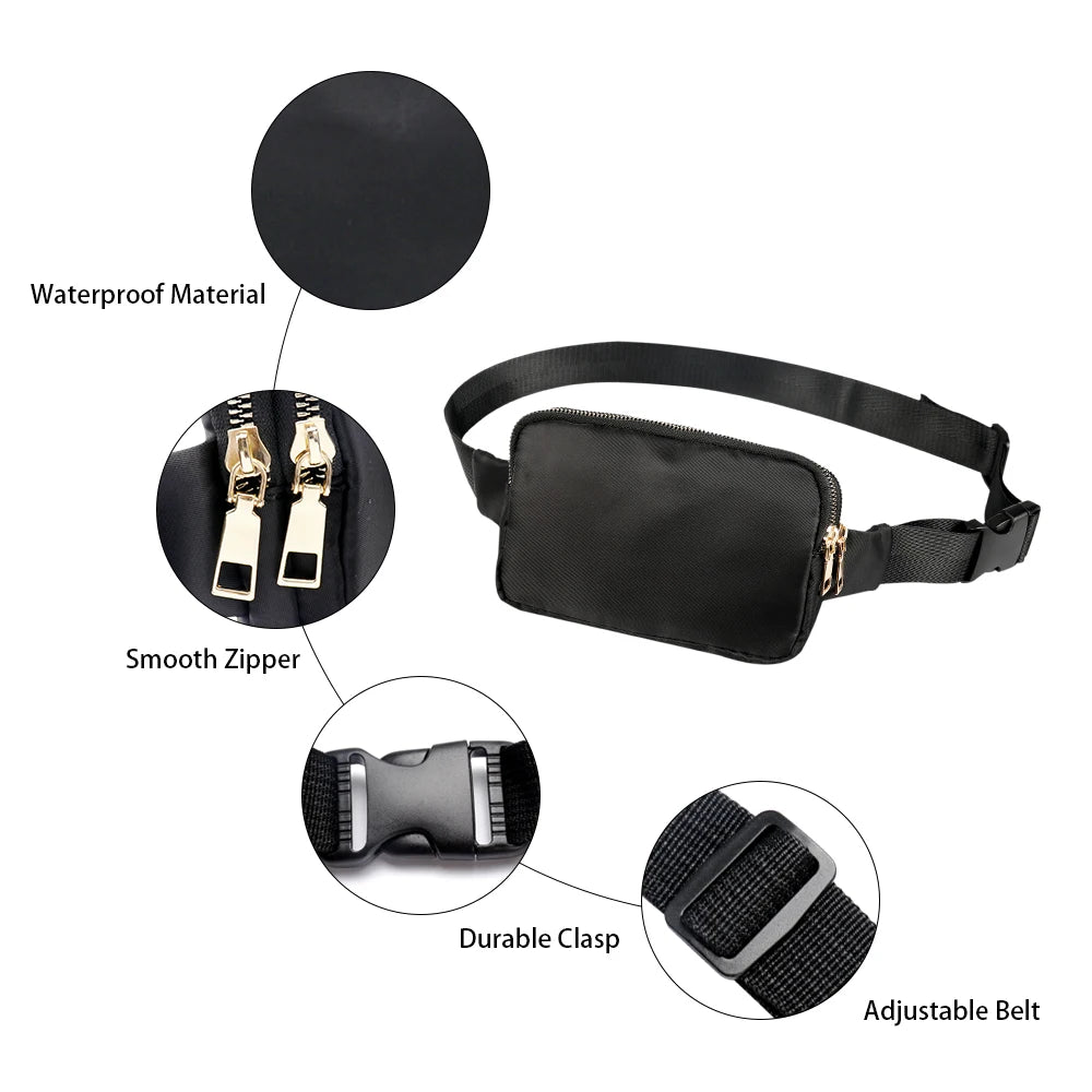 Buylor Waist Pack Women Belt Bag Phone Pouch Bags High Girl Polyester Waterproof