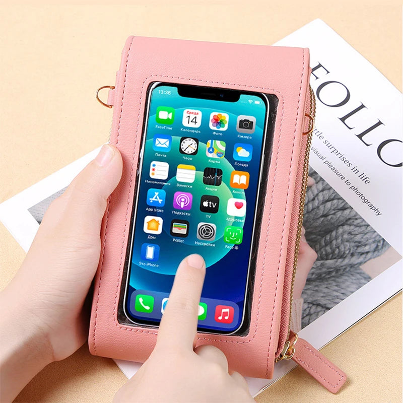 Buylor Soft Leather Wallets Women's Bag Touch Screen Cell Phone Purse Bags
