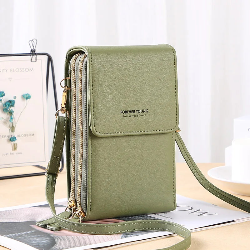 Buylor Soft Leather Wallets Women's Bag Touch Screen Cell Phone Purse