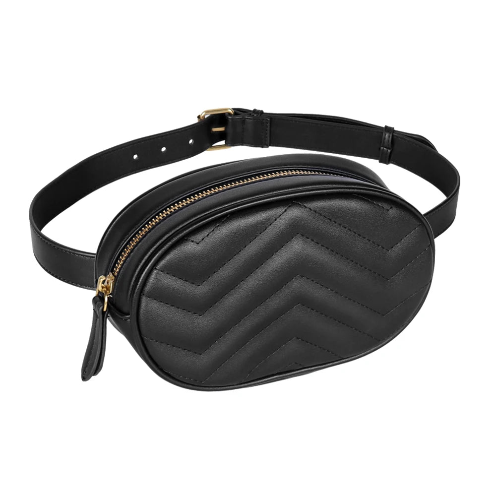 Buylor Waist Pack Fanny Pack Women Belt Bag PU Leather Crossbody Bag