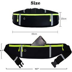 Buylor Waist Pack Unisex Reflective Running Bag Hiking Bum Bag