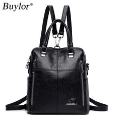 Buylor Women Backpack High PU Leather Multifunction Travel Backpack