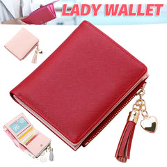 Short Tassel Wallet Women Purse Mini Lovely Money Clip Zipper Poc