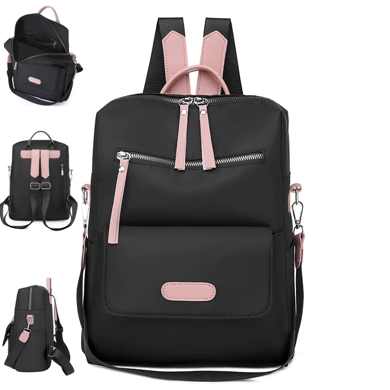Women's Oxford Anti-Theft Backpack Waterproof School Bag