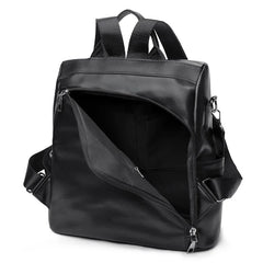 Women's PU Leather Backpack Anti-theft Schoolbag Waterproof Rucksack