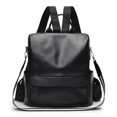 Women's PU Leather Backpack Anti-theft Schoolbag Waterproof Rucksack