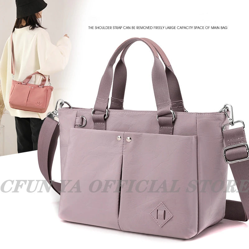 Nylon Waterproof Shoulder Bag for Women Girls