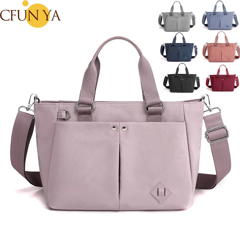 Nylon Waterproof Shoulder Bag for Women Girls