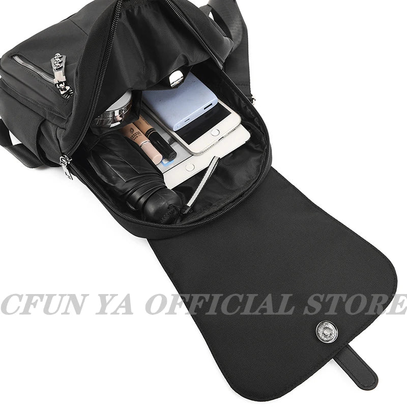 Women Oxford Cloth Travel Backpack Anti-Theft Bagpack Larger Capacity Schoolbag