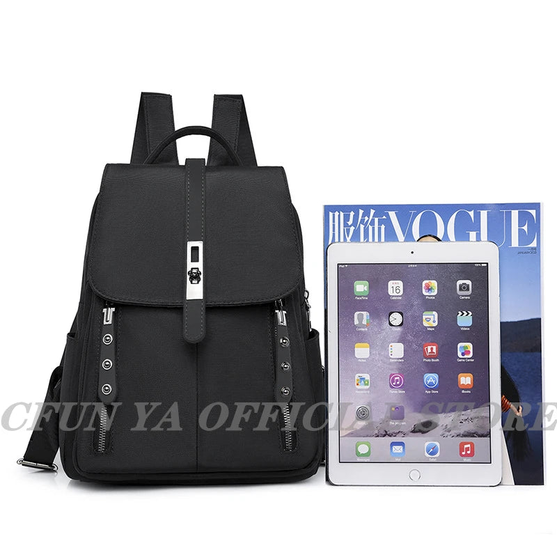 Women Oxford Cloth Travel Backpack Anti-Theft Bagpack Larger Capacity Schoolbag