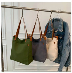 Large Capacity Canvas Women Shoulder Bag Solid Crossbody Bags For Women