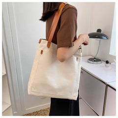 Large Capacity Canvas Women Shoulder Bag Solid Crossbody Bags For Women